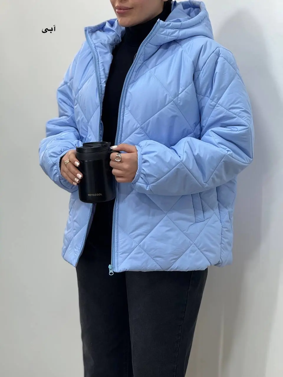 کاپشن زنانه کلاهدار هلیا